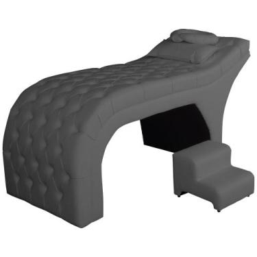 Imagem de Maca Estofada Luxo material sintético 70cm Cores - DS Estofados, Cinza