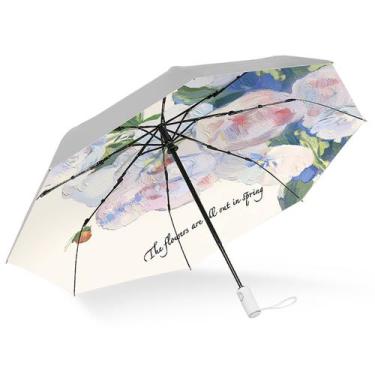Imagem de Guarda-chuva Cuby UV Sun Compact Folding Travel à Prova de Vento Prate
