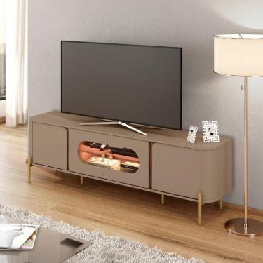 Imagem de Rack Juquehy para TV 75” 4 Portas Nichos e Iluminação LED