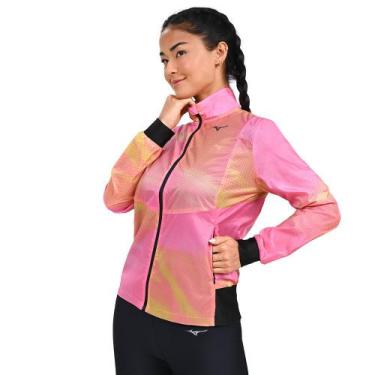 Imagem de Jaqueta de Corrida Feminina Mizuno Premium Aero, Rosa, P