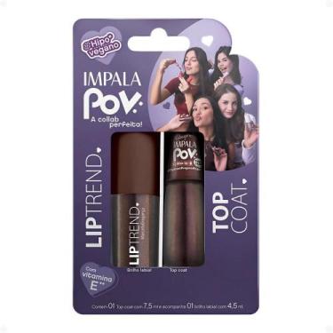 Imagem de Kit Impala Pov: 1 Top Coat e 1 Gloss Labial Marcella