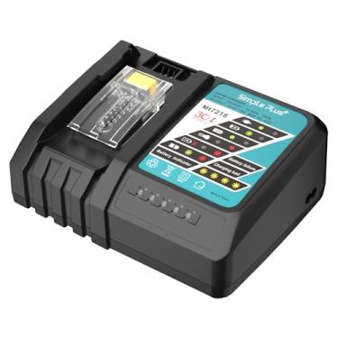 Imagem de Carregador de bateria de íon de lítio 14,4 V 18 volts com substituição de tela LED para baterias de íon de lítio Makita BL1850 BL1840B BL1820 BL1815 BL1860 BL1430 BL1450 BL1830
