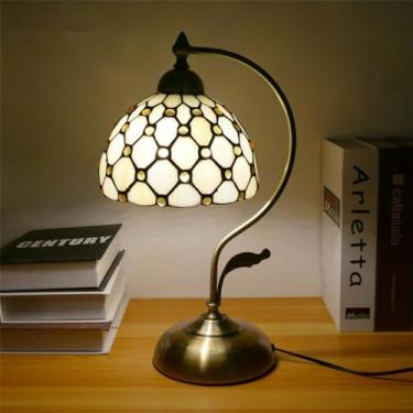 Imagem de Lâmpada De Mesa De Vidro Estilo Tiffany, De Vidro Colorido De Girassol, De Estilo Europeu Vintage, Adequada Para Iluminação Decorativa Em Quartos, estudo E Salas De Estar (Estilo 21)