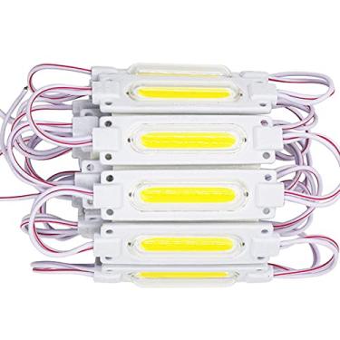 Imagem de YSY Luzes LED de montra para uso externo, módulo de luz, COB, luzes LED com fita adesiva, à prova d'água, luz de janela de montra para lojas, placas publicitárias, 20 peças (branco quente)