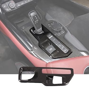 Imagem de Daeiclru Capa de acabamento do painel de mudança de marchas de controle central adequada para Toyota Supra GR A90 A91 MK5 2019-2022, console de mudança de marchas ABS acessórios de quadro protetor de