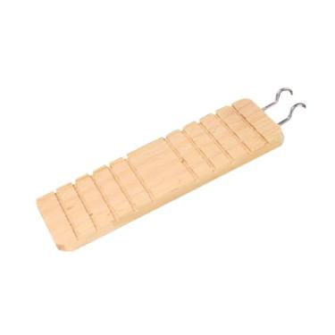 Imagem de WeiLaiKeQi Escada de hamster, decoração de terrário de madeira, gaiola longa, rampa, escada, decoração, brinquedo de escalada para animais de estimação,