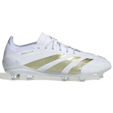 Imagem de adidas Chuteiras de futebol masculinas Predator Elite, Calçado branco/dourado metálico/calçado branco/branco fantasma, 8 Women/7 Men