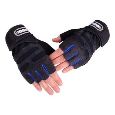 Imagem de 2X Luva Academia Unissex Crossfit Musculação Bike Munhequeir