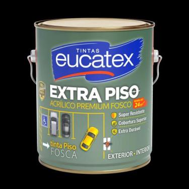 Imagem de Tinta Acrilica para Piso Estacionamento 3,6l Eucatex Extra Piso, Preto
