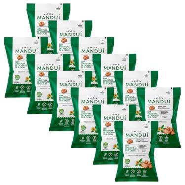 Imagem de Paçoca com Chocolate 70% Cacau Manduí 30g Kit 12 Unidades