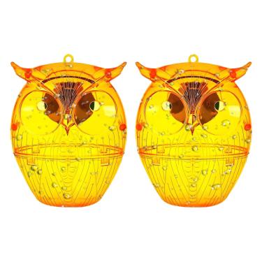 Imagem de Rrlihjgu Armadilha Para E Abelhões - Armadilhas Solares para em Forma de Coruja com Luz LED,Controle Reutilizável de Moscas para Áreas Externas como Acampamento Pomar Varanda e Piscina