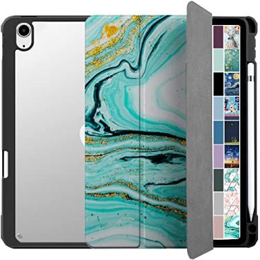 Imagem de DuraSafe Cases Para iPad 10,9 polegadas Air 5th Air 4th [Air 5 2022 Air 4 2020] A2588 A2316 MYFQ2LL/A MYFP2LL/A MYFN2LL/A MYFQ2LL/A MYFQ2LL/A Suporte de lápis macio com capa traseira de PC - Impressão