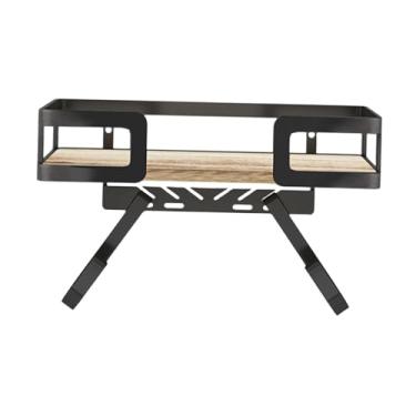 Imagem de MotiveTech Suporte para tábua de passar roupa Suporte para ferro elétrico Ferro de passar roupa resistente Grande de armazenamento com ganchos removíveis