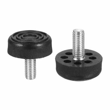 Imagem de DTGN M8 x 20 x 30 mm (DxLxOD) Pés niveladores deslizantes para móveis - Pacote com 20 - Bom para móveis - Niveladores de móveis com rosca ajustável - Preto
