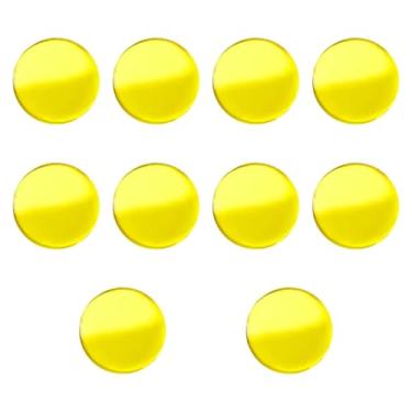 Imagem de menolana 10x Ponteiras de taco de sinuca, acessórios de bilhar, almofadas de virola portáteis de 1,1 cm para prática de clube, bar, lazer ao ar livre, Amarelo