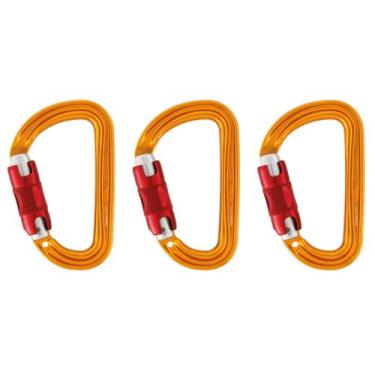 Imagem de Mosquetão Petzl Sm'D, versátil, leve, compacto, pacote com 3