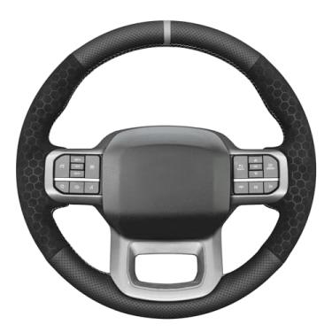 Imagem de MEWANT Capa de volante para Ford F-150 F150/ F-150 (Lightning) / F-350 F350 / F-450 F450 / Expedition Volante costurado à mão