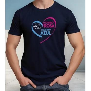Imagem de Camiseta Camisa Adulto Feminina Masculina Algodão Campanha Outubro Ros