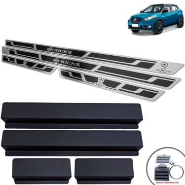 Imagem de Soleira Preto Alto Relevo Nissan Kicks Uefa Ed