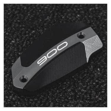 Imagem de Compatível com Z900 Z 900 ABS 2017-2024 2023 tampa do reservatório de fluido de freio dianteiro traseiro da motocicleta acessórios da tampa de enchimento de óleo do motor (cinza frontal)