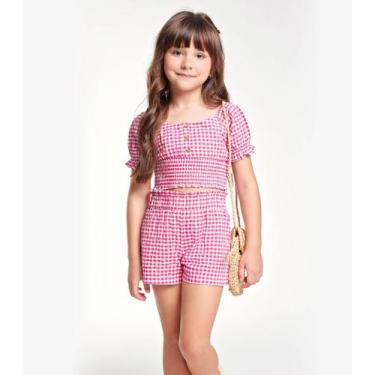Imagem de Conjunto Menina Blusa com Shorts Trick Nick Rosa, 8, Rosa