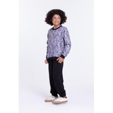 Imagem de Conjunto Moletom Infantil Masculino Alfabeto Mescla - Vida Costeira, 3