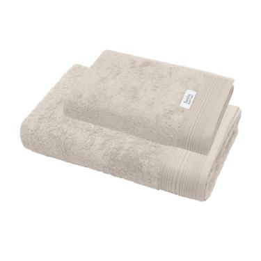 Imagem de Jogo de Toalha De Banho e Rosto, Gigante, 2 Pe�as, 100% Bambu Natural, Buettner, Alta Absor��o, Toque Aveludado, Altihaus (Palha)