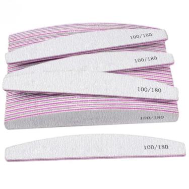 Imagem de Lixa Unha, Lixa Unha Polidora, Kit Lixas para Unhas Modelo Bumerangue 100/180(10 Unidades)