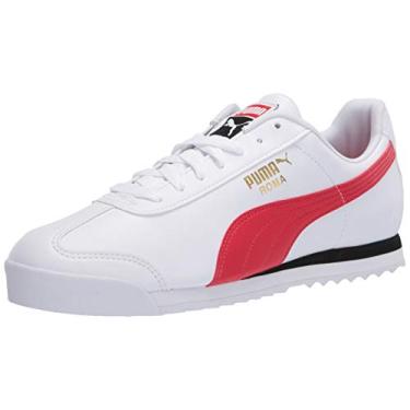 Imagem de PUMA Tênis feminino Roma Basic, Puma Branco-Alto Risco Vermelho, 13