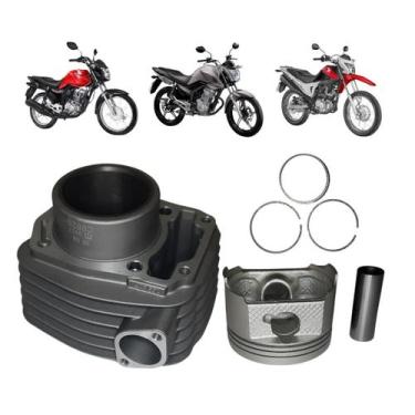 Imagem de 01 Kit Cilindro Mahle Metal Leve Honda CG 160 Fan 2015 A 2022 - MAHLE-