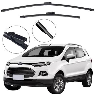 Imagem de Kit Palheta Dianteira Ecosport 2013 a 2017 Limpador de Parabrisa de Silicone