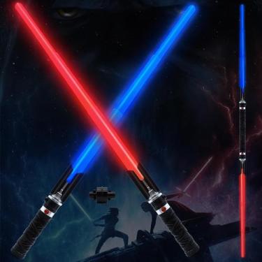 Imagem de Espada de luz dupla Light Up Sabers ANNDOFY 2 em 1 para crianças