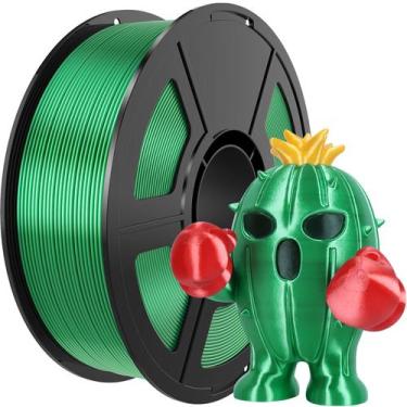 Imagem de Filamento de impressora 3D Amoybaby Green Silk PLA 1,75 mm 1 kg