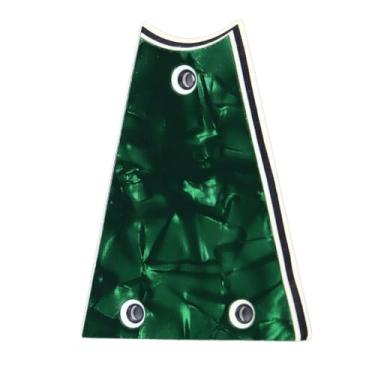 Imagem de Mingzhe Guitarra Truss Rod Cover Triangular Belo Padrão para Substituição de Guitarra (GR41 Pérola Verde)