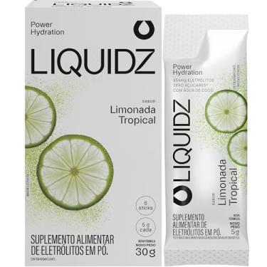 Imagem de LIQUIDZ® - Eletrólitos Zero Açúcares - Sabor Limonada Tropical - Kit 1 Caixa - 6 sachês