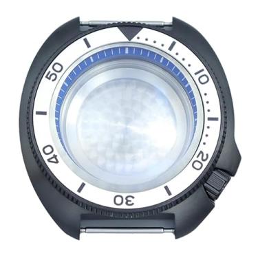 Imagem de FEIYASHI Caixa de relógio preta de aço inoxidável de mergulho luxuosa de 44 mm, vidro de safira, à prova d'água, 100 m, para NH35 NH36/34, peça de relógio com movimento, Anel Blue Chapter 5, For NH35