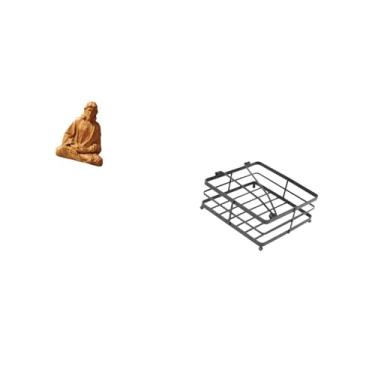 Imagem de Fenteer Estátua Do Sagrado Coração de Jesus Colecionável para Corredor, Quarto, Escritório, Mesa, Lareira, com Porta-guardanapos de Luxo, Dispensador de Papel