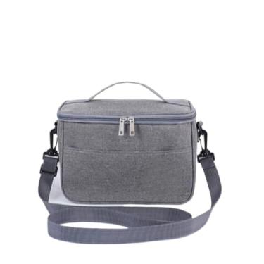 Imagem de Bolsa Térmica de Mão a Prova D'água Para Levar Sucos, Lanches e Marmitas (Cinza/P)