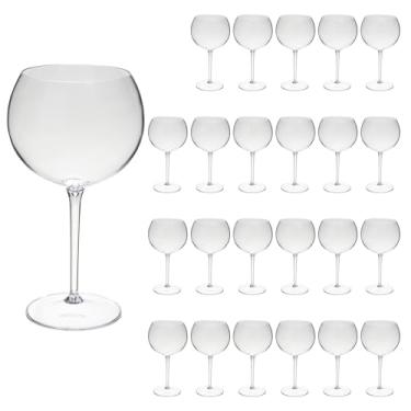 Imagem de Taça De Gin Curves 600ml Kit 24un Acrílico Alto Padrão (TRANSPARENTE)