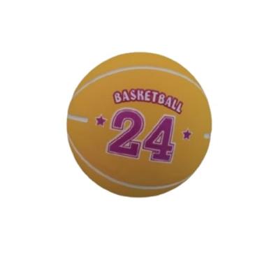 Imagem de Brinquedo Mini Bola de Basquete de Borracha 6cm – Bolinha Brinquedo Infantil e Pet Que Quica Muito (Amarelo 24)