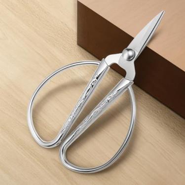 Imagem de Tesoura de bordado de aço inoxidável – super afiada, forte, multiuso para escritório, casa, escola, artesanato e decoração