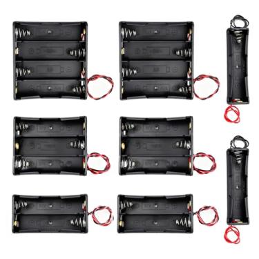 Imagem de HTBMALL Suporte de bateria 18650 com fio 3,7 V 1 18650 suporte de bateria, 7,4 V 2 18650 suportes de bateria, 11,1 V 3 18650 suportes, 14,8 V 4 18650-Holder Storge Box 2 para cada tipo, estojo de