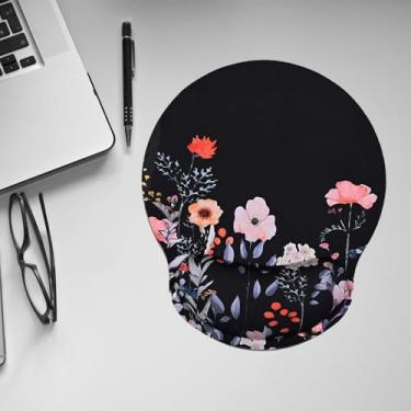 Imagem de Generic Mouse pad e almofada de descanso de pulso, suporte de pulso de espuma viscoelástica de borracha antiderrapante, mouse pad ergonômico para computador de escritório em casa, preto