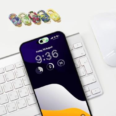 Imagem de Capa para webcam, capa de privacidade para câmera para laptop/celular/iPad/PC/tablet, proteja sua privacidade e segurança, 5 peças, flor