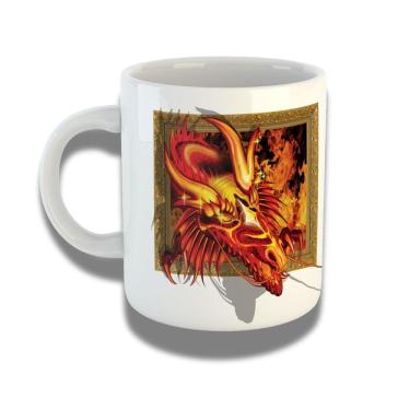Imagem de Caneca De Porcelana 325ml Com Design 3d Exclusivo Dragão