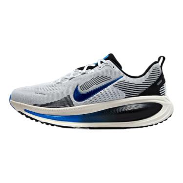 Imagem de Nike Tênis de corrida masculino Vomero 18 (IB7722-100, branco/preto/vela/azul foto), Branco/vela, 42