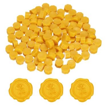 Imagem de PATIKIL Contas de lacre de cera, kit de 4 peças de contas hexagonais para carimbo de selo de cera para convite de casamento envelope de carta de artesanato faça você mesmo cartão embrulho de presente