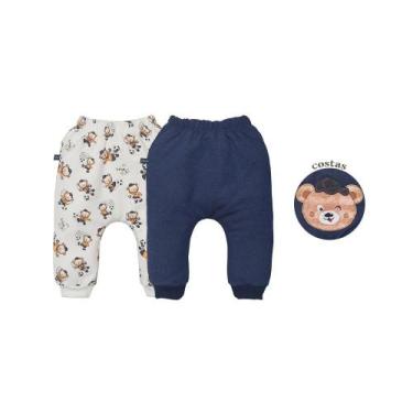 Imagem de Kit 2 Peças Culote Bebê Menino Moletom Urso Jogador Upi Uli, GG