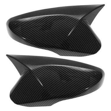 Imagem de Motoforti 1 par de tampa do espelho do lado esquerdo direito ABS de substituição preta para Hyundai Elantra 2011-2016 Chifre de boi com luz de seta capa de proteção de espelho