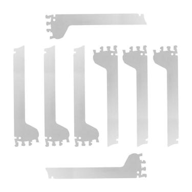 Imagem de Kit 8 Mãos Francesas Apoio Para Bandeja 40cm Slg Gôndolas New Plus - Sa Gôndolas